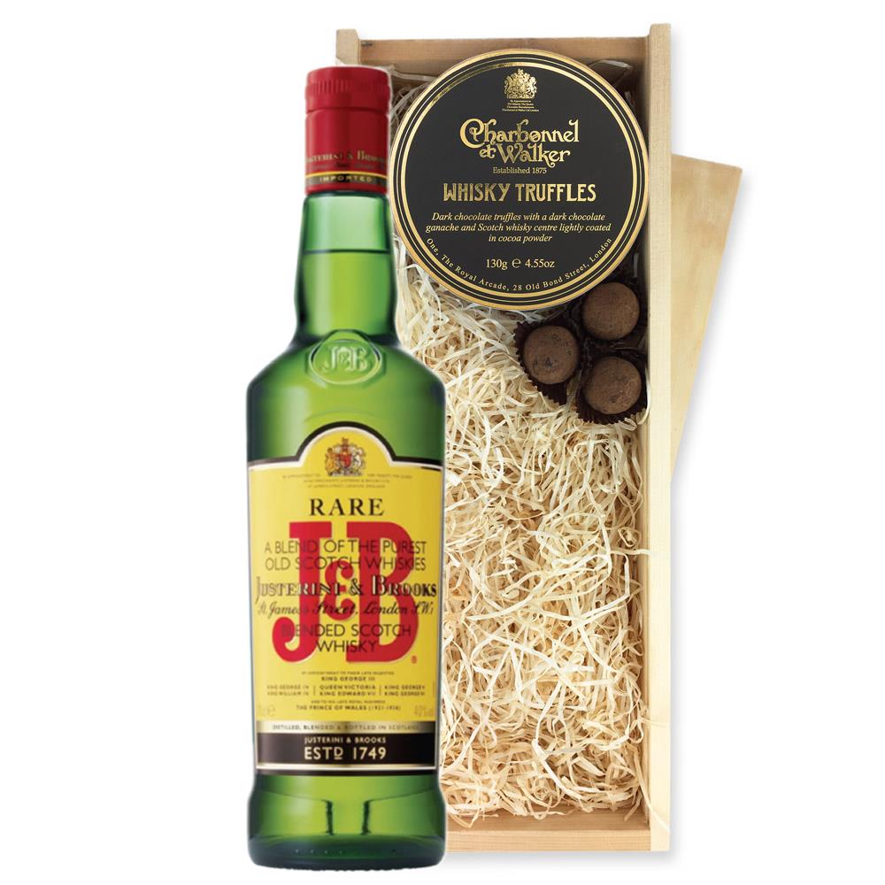 J & B Rare Whisky And Whisky Charbonnel Truffles Chocolate Box